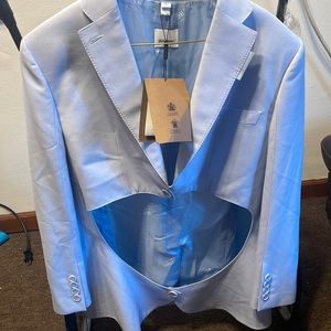 Burberry female suit jacket sky blue brand new